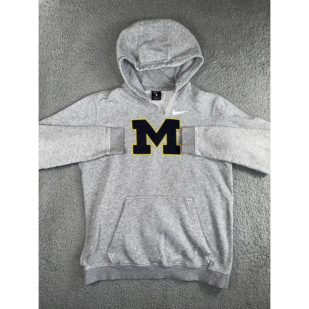 Vintage Nike Michigan Wolverines Hoodie Men Large Graphic Swoosh Y2K‎ Collegiate